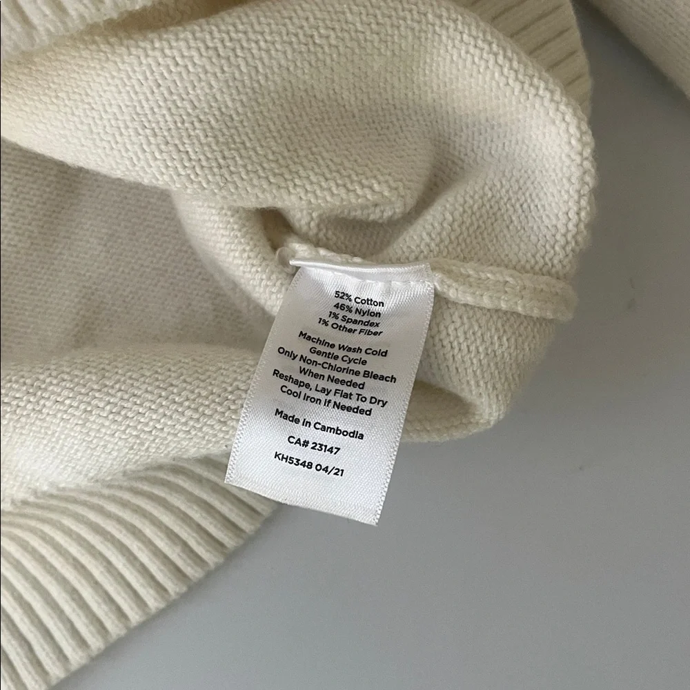 Talbots White Sweater with Black Heart - Picture 4 of 6